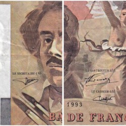 F 69bis-06b - 1993 - 100 francs - Delacroix modifié - Série F.215 - Etat : TB