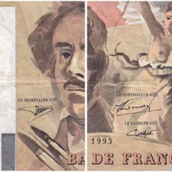 F 69bis-05 - 1993 - 100 francs - Delacroix modifié - Série M.218 - Etat : TB