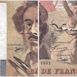 F 69bis-07a - 1993 - 100 francs - Delacroix modifié - Série L.220 - Etat : TB