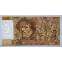 F 69bis-05 - 1993 - 100 francs - Delacroix modifié - Série G.211 - Etat : TTB+