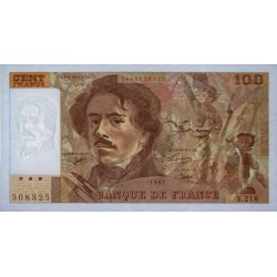 F 69bis-05 - 1993 - 100 francs - Delacroix modifié - Série S.218 - Etat : pr.NEUF