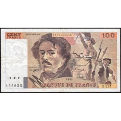 F 69bis-08 - 1993 - 100 francs - Delacroix modifié - Série Q.224 - Etat : TB