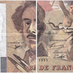 F 69bis-08 - 1993 - 100 francs - Delacroix modifié - Série D.225 - Etat : TB+
