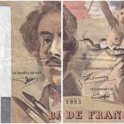 F 69bis-08 - 1993 - 100 francs - Delacroix modifié - Série M.230 - Etat : TB