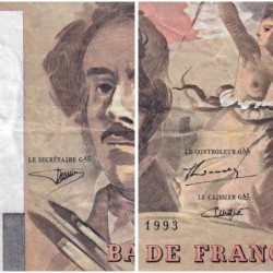 F 69bis-08 - 1993 - 100 francs - Delacroix modifié - Série A.238 - Etat : TB