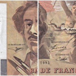 F 69bis-08 - 1993 - 100 francs - Delacroix modifié - Série O.242 - Etat : TB+