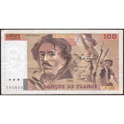 F 69bis-08 - 1993 - 100 francs - Delacroix modifié - Série P.248 - Etat : TB-