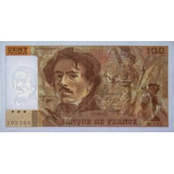 F 69bis-08 - 1993 - 100 francs - Delacroix modifié - Série M.232 - Etat : TTB+