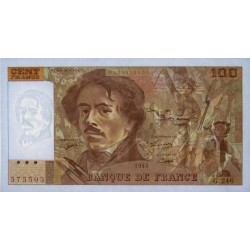 F 69bis-08 - 1993 - 100 francs - Delacroix modifié - Série G.246 - Etat : SPL+