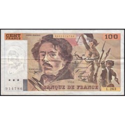 F 69ter-01b - 1994 - 100 francs - Delacroix modifié - Série L.263 - Etat : TB