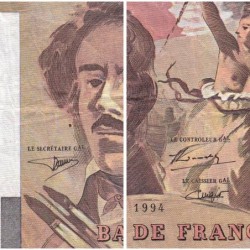 F 69ter-01c - 1994 - 100 francs - Delacroix modifié - Série D.282 - Etat : TB