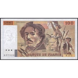 F 69ter-02b - 1995 - 100 francs - Delacroix modifié - Série K.272 - Etat : TTB