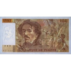 F 69ter-02b - 1995 - 100 francs - Delacroix modifié - Série K.272 - Etat : TTB