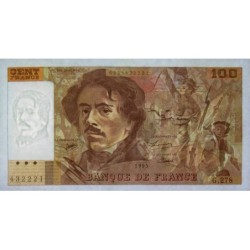 F 69ter-02b - 1995 - 100 francs - Delacroix modifié - Série G.278 - Etat : TTB