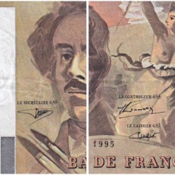 F 69ter-02c - 1995 - 100 francs - Delacroix modifié - Série G.285 - Etat : TTB-