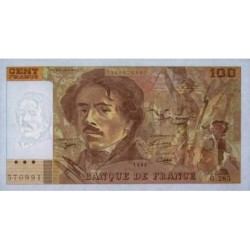 F 69ter-02c - 1995 - 100 francs - Delacroix modifié - Série G.285 - Etat : TTB-