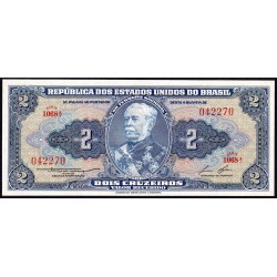 Brésil - Pick 151b - 2 cruzeiros - Série 1068 - Sans estampa - 1958 - Etat : NEUF