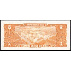 Brésil - Pick 151b - 2 cruzeiros - Série 1068 - Sans estampa - 1958 - Etat : NEUF