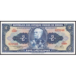 Brésil - Pick 151b - 2 cruzeiros - Série 1133 - Sans estampa - 1958 - Etat : NEUF