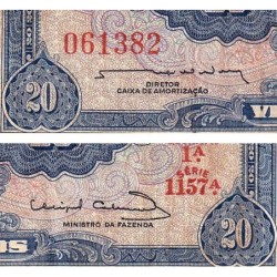 Brésil - Pick 168b - 20 cruzeiros - Série 1157 - Estampa 1 - 1963 - Etat : TB-