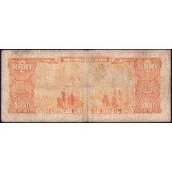 Brésil - Pick 173c - 1'000 cruzeiros - Série 3535 - Estampa 1 - 1963 - Etat : TB-