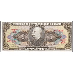 Brésil - Pick 176d - 5 cruzeiros - Série 3757 - Estampa 2 - 1964 - Etat : NEUF