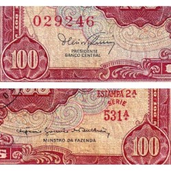 Brésil - Pick 185a - 10 centavos / 100 cruzeiros - Série 531 - Estampa 2 - 1966 - Etat : TB-