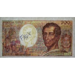 F 70-09 - 1989 - Faux 200 francs - Montesquieu - Série J.076 - Etat : TB+
