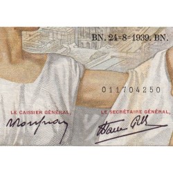 F 26-05 - 24/08/1939 - 100 francs - Sully - Série E.469 - Etat : TB-