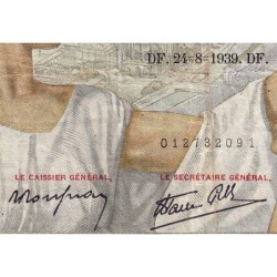 F 26-05 - 24/08/1939 - 100 francs - Sully - Série H.510 - Etat : TB-