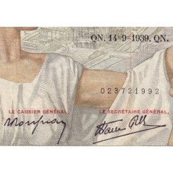 F 26-06 - 14/09/1939 - 100 francs - Sully - Série X.949 - Etat : TB+