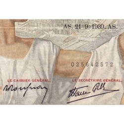 F 26-07 - 21/09/1939 - 100 francs - Sully - Série S.1026 - Etat : TB-