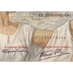 F 26-07 - 21/09/1939 - 100 francs - Sully - Série E.1212 - Etat : TB-