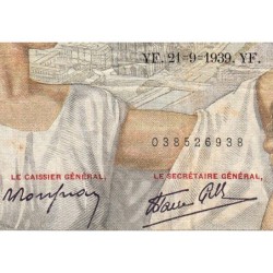 F 26-07 - 21/09/1939 - 100 francs - Sully - Série B.1542 - Etat : TB-