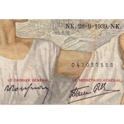 F 26-08 - 28/09/1939 - 100 francs - Sully - Série N.1882 - Etat : TB-