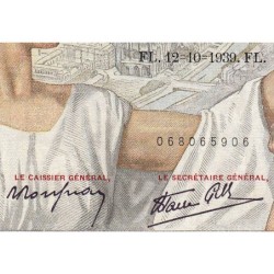 F 26-10 - 12/10/1939 - 100 francs - Sully - Série Q.2723 - Etat : TTB