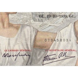 F 26-11 - 19/10/1939 - 100 francs - Sully - Série J.3179 - Etat : TTB-