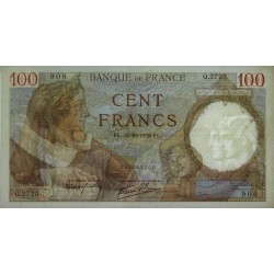 F 26-10 - 12/10/1939 - 100 francs - Sully - Série Q.2723 - Etat : TTB