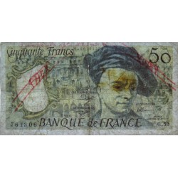 F 67-16 - 1990 - Faux 50 francs - Quentin de la Tour - Série G.59 - Etat : TB-
