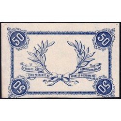 Roanne - Pirot non répertorié - 50 centimes - Epreuve 1 du revers - Etat : SPL