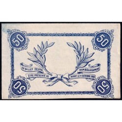 Roanne - Pirot non répertorié - 50 centimes - Epreuve 1 du revers - Etat : SUP+