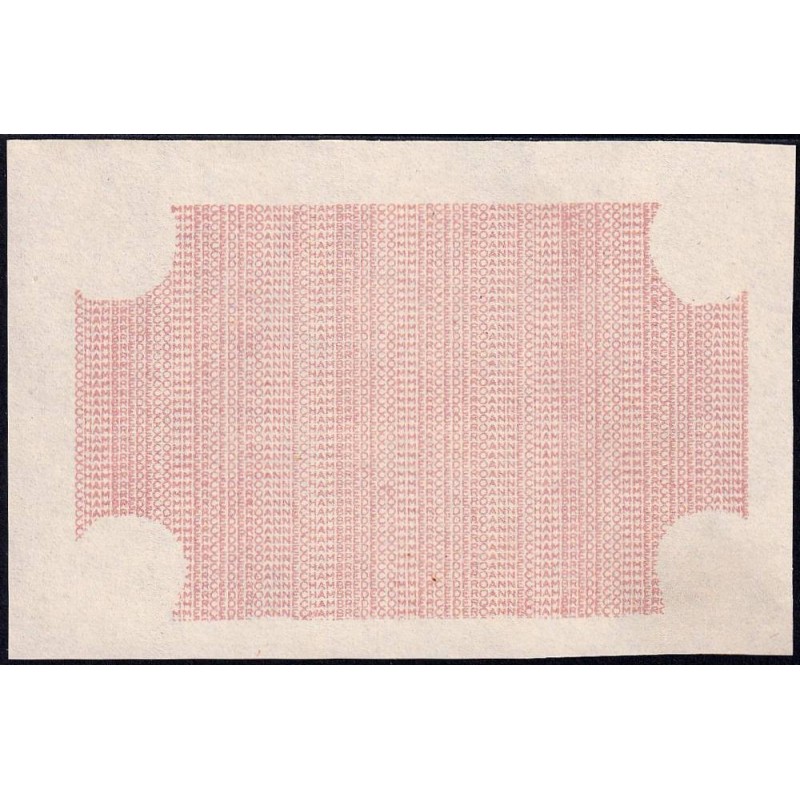 Roanne - Pirot non répertorié - 50 centimes - Epreuve 2 du revers - Etat : pr.NEUF