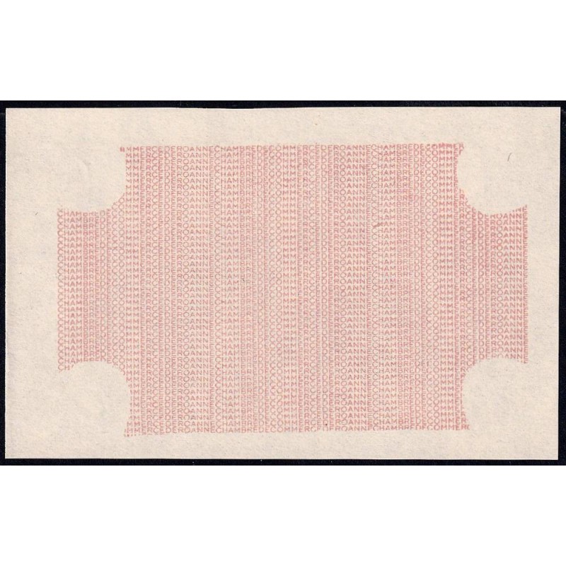 Roanne - Pirot non répertorié - 50 centimes - Epreuve 2 du revers - Etat : pr.NEUF