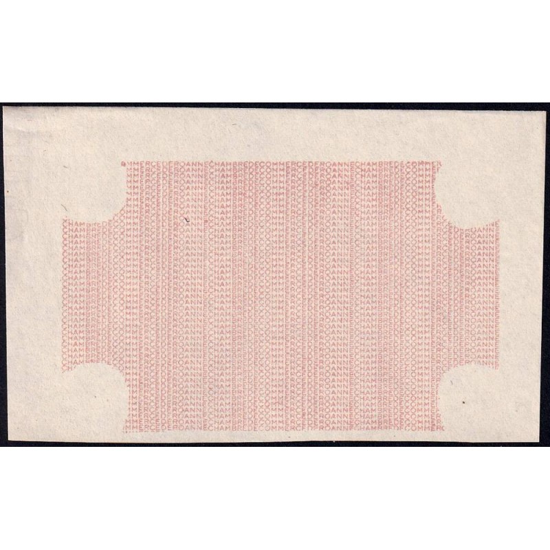 Roanne - Pirot non répertorié - 50 centimes - Epreuve 2 du revers - Etat : SPL