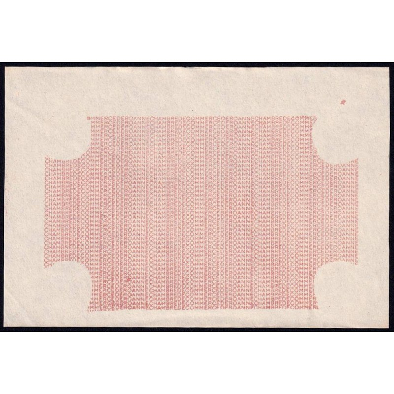 Roanne - Pirot non répertorié - 50 centimes - Epreuve 2 du revers - Etat : SUP+