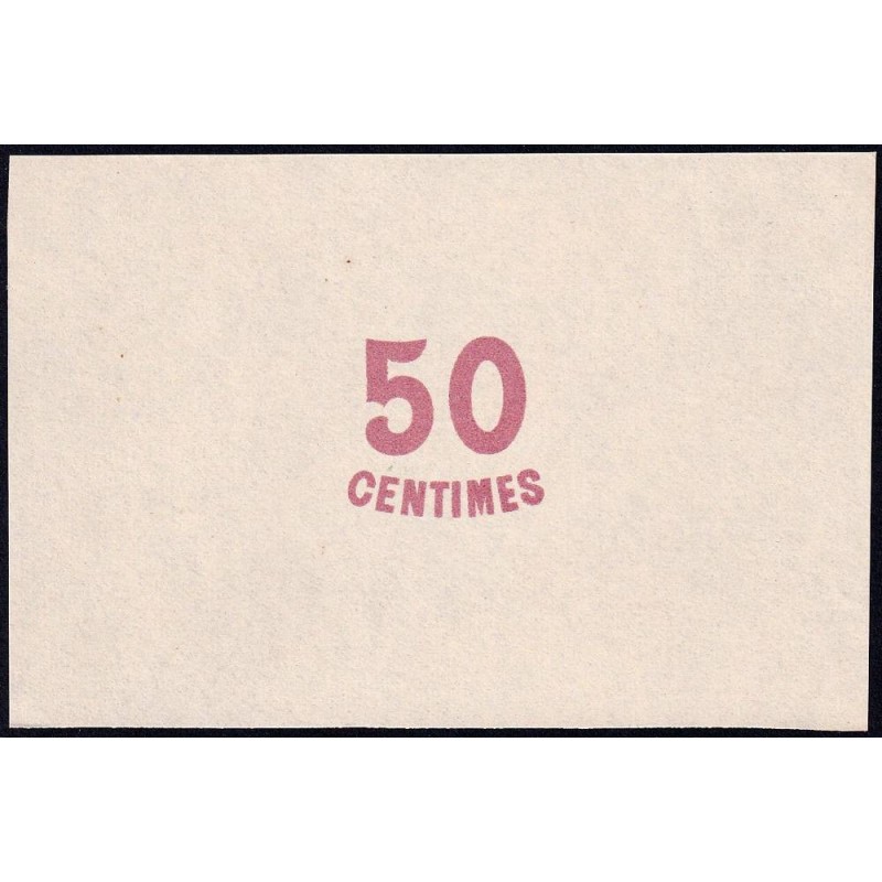 Roanne - Pirot non répertorié - 50 centimes - Epreuve 3 du revers - Etat : pr.NEUF