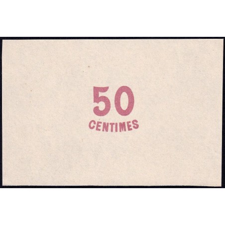 Roanne - Pirot non répertorié - 50 centimes - Epreuve 3 du revers - Etat : pr.NEUF