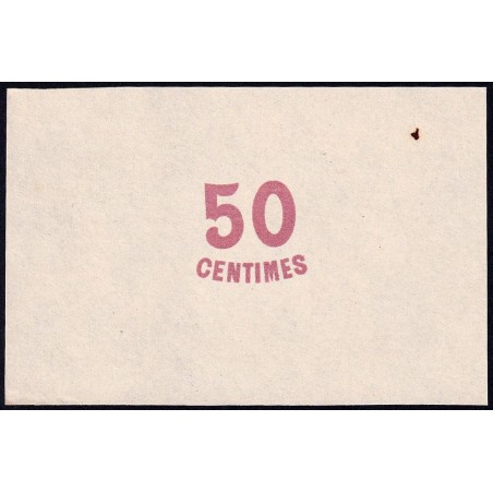 Roanne - Pirot non répertorié - 50 centimes - Epreuve 3 du revers - Etat : SPL