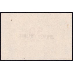 Roanne - Pirot non répertorié - 50 centimes - Epreuve 3 du revers - Etat : SPL