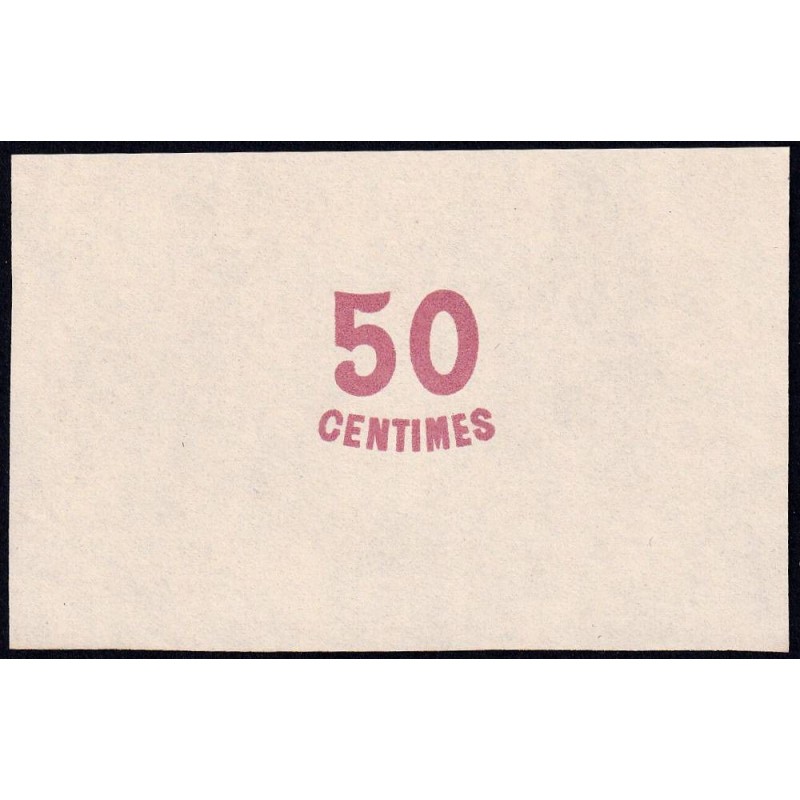 Roanne - Pirot non répertorié - 50 centimes - Epreuve 3 du revers - Etat : SPL